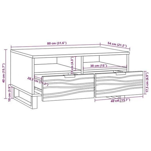 Walnut Coffee Table Engineered Wood