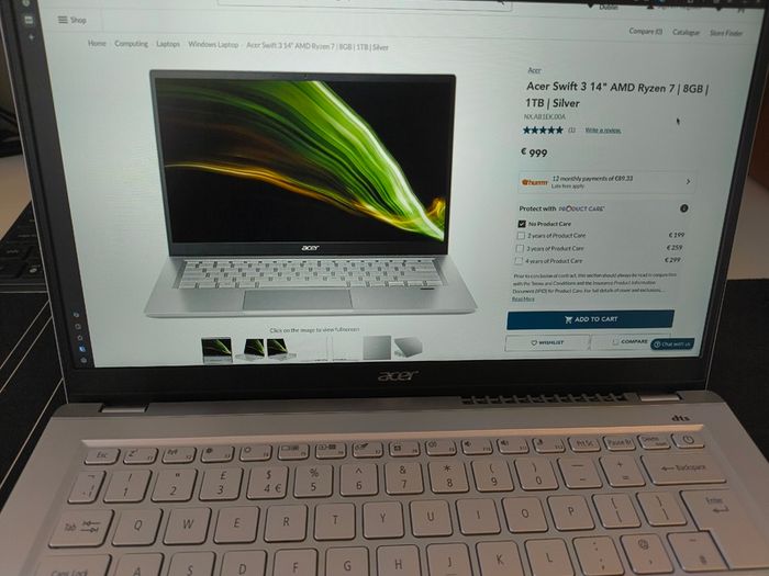Acer Swift 3 14" AMD Ryzen 7 | 8GB | 1TB | Silver