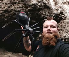 leather spider sculpture