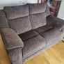 3 seater and 2 seater brown sofas Image 2