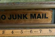 Vintage brass letter box (with the inscription - NO JUNK MAIL - which can be removed)