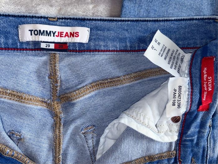 Tommy Hilfiger Jeans Sylvia High Rise Super Skinny Jeans W29 L30 Light Blue Denim