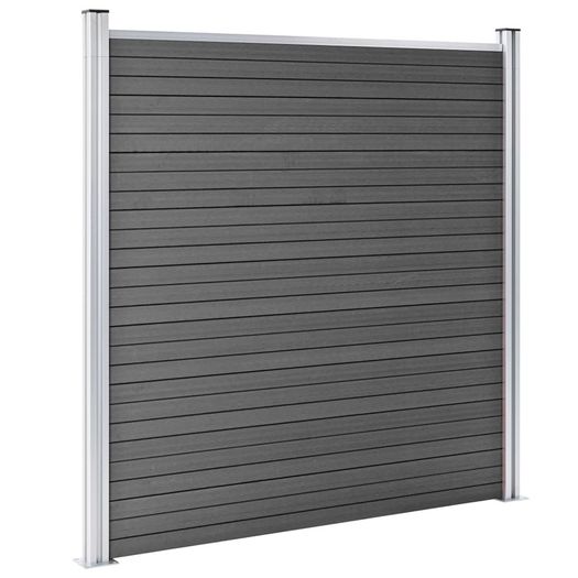 Fence Panel WPC 180x186 cm Black