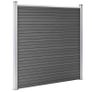 Fence Panel WPC 180x186 cm Black Image 3
