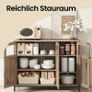 Kitchen cabinet with glass doors and steel frame Image 7