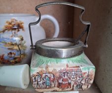 Vintage sandland ware ceramic biscuit jar