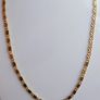 18K Yellow Gold Plated Oval Mirror Chain Link Necklace L-18" Image 2
