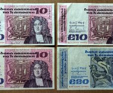 IRELAND - Set of 4 Banknotes: 5 10 20 Pounds Punt 1994-1986 P 72 73 (VF-XF)
