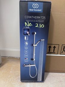 Chrome thermostatic shower mixer