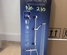 Chrome thermostatic shower mixer
