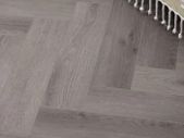 Herringbone LVT Flooring - Durham Oak 60x12.5cm