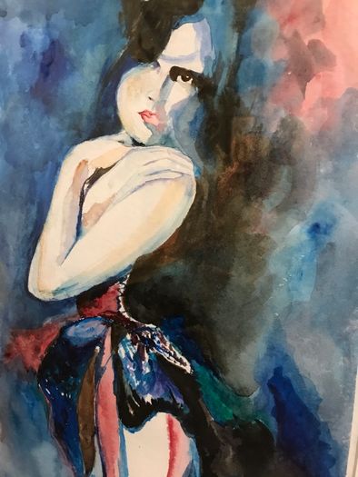 Original watercolour 29 x 39 cm (framed 48 x 58 cm) High quality light-resistant materials