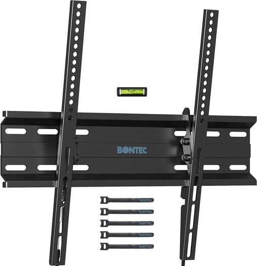 NEW SALE | Ultra Slim TV Wall Bracket Mount for 23-60 inchs LCD LED Plasma TVs, Low Profile Tilt TV Wall Mount up to VESA 400x400mm, 45kg Weight Capacity with Spring Locking System, Includes 5 Cable Ties