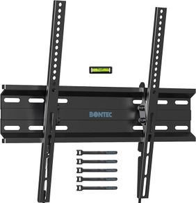 NEW SALE | Ultra Slim TV Wall Bracket Mount for 23-60 inchs LCD LED Plasma TVs, Low Profile Tilt TV Wall Mount up to VESA 400x400mm, 45kg Weight Capacity with Spring Locking System, Includes 5 Cable Ties