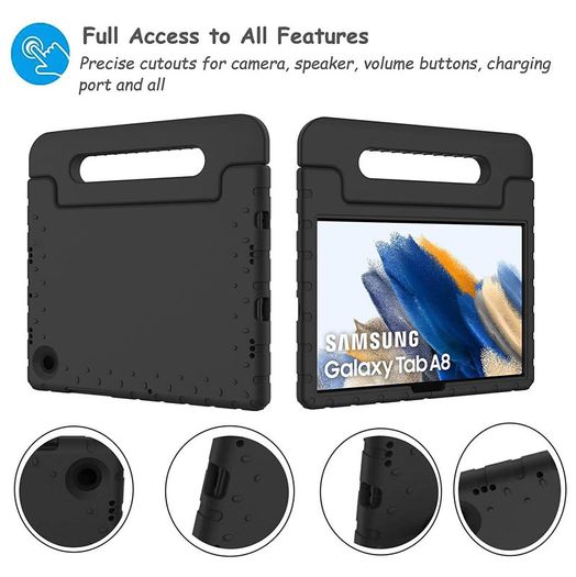 For Samsung Galaxy Tab A8 10.5 2021 Case Kids Shockproof Tablet Smart Cover EVA New Black - FHT11SMTK1