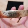 Vintage 9ct Yellow Gold Floral Pattern Bangle Bracelet Vintage 28,4g Image 2