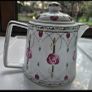 Vintage Charles Rennie Mackintosh Tea For Two Set Porcelain Art Deco Tea pot and jug Image 2