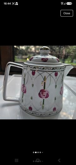 Vintage Charles Rennie Mackintosh Tea For Two Set Porcelain Art Deco Tea pot and jug