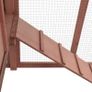 Chicken Coop with Nest Box Mocha and White Solid Fir Wood Image 6