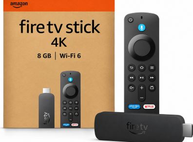 Fire TV Stick 4K Plus streaming device, supports Wi-Fi 6, Dolby Vision/Atmos, HDR10+, find TV programmes faster with Alexa+
