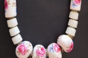 Vintage Necklace Ceramic Beads