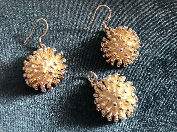 Sterling silver earrings and pendant set