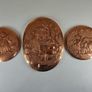Vintage Indian Hand Crafted Embossed Copper Art Oval Image 7