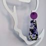 Lavender Geometric Floral Motif Earrings Image 6