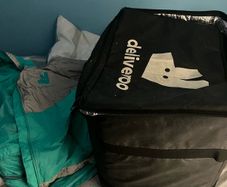 Deliveroo bag + jacket