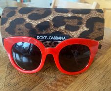 Genuine Dolce and Gabbana Red Leopard Print Sunglasses