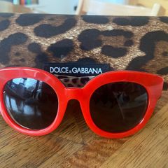 Genuine Dolce and Gabbana Red Leopard Print Sunglasses