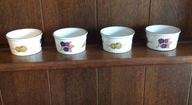 Royal Worcester Evesham pattern ramekins X 4