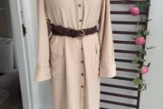 Bnwt beige long sleeve shirt style utility style pockets size 12