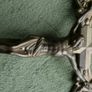 Antique Brass 15" high Art Nouveau Altar Standing Cross Crucifix Image 7