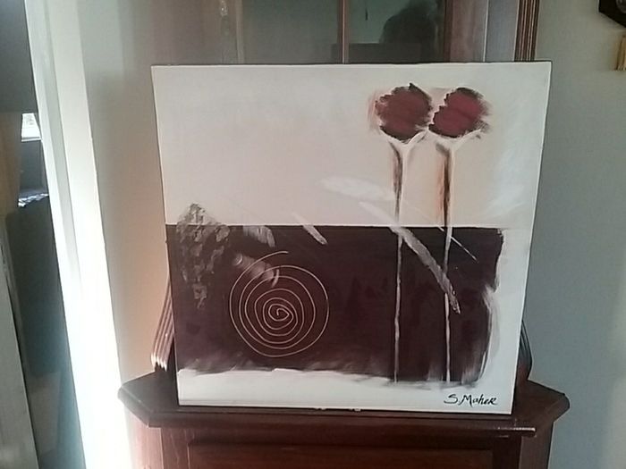 Modern Oil on Canvas Painting Signed