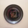 Vintage 24k Gold Painted Black Wall Plate/Plaque Image 3