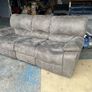 Grey 3 seater recliner sofa. Image 5