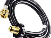 6Ft Propane Hose Connects, High-Pressure Propane Adapter Hose 1 Lb to 20 Lb Converter Quick-Connect Propane Hose for Grill, Stove