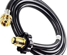 6Ft Propane Hose Connects, High-Pressure Propane Adapter Hose 1 Lb to 20 Lb Converter Quick-Connect Propane Hose for Grill, Stove