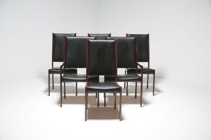 Vintage Danish Rosewood Dining Chairs by Johannes Andersen for Mogens Kold
