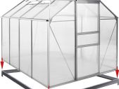 Galvanized Steel Frame Floor Anchor for Greenhouse Polytunnell Metal Mounting Material Ground Anchoring