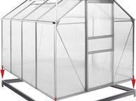 main image for ad Galvanized Steel Frame Floor Anchor for Greenhouse Polytunnell Metal Mounting Material Ground Anchoring