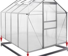 Galvanized Steel Frame Floor Anchor for Greenhouse Polytunnell Metal Mounting Material Ground Anchoring