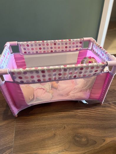 Doll Playpen with 2 Dolls