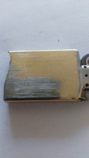 Zippo lighter.