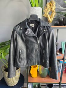 Mango leather jacket size M