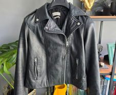 Mango leather jacket size M