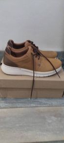 clarks mens runners tan leather size 8.5