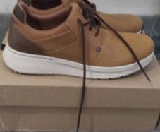 clarks mens runners tan leather size 8.5