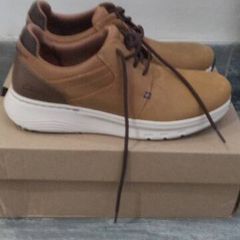 clarks mens runners tan leather size 8.5